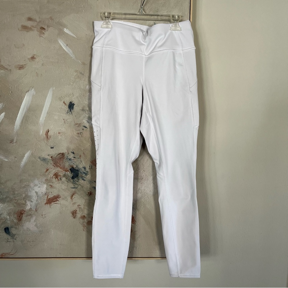 Athleta Contender Laser Cut 7/8 Leggings White